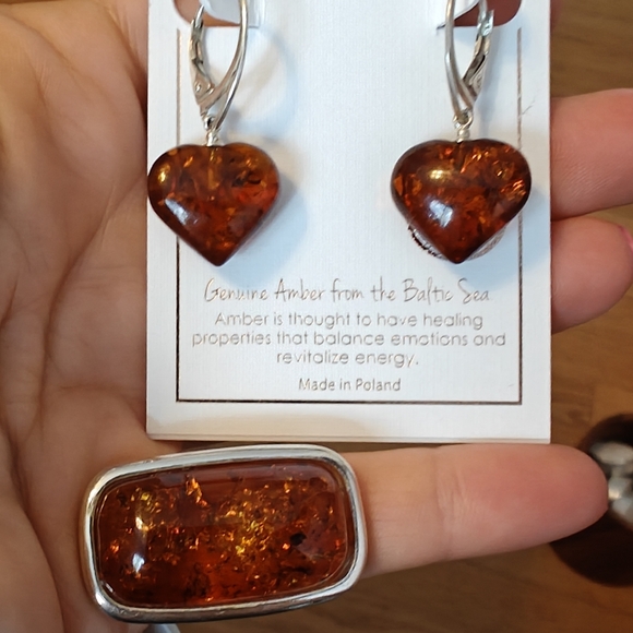 925 Amber Ring - Picture 13 of 14